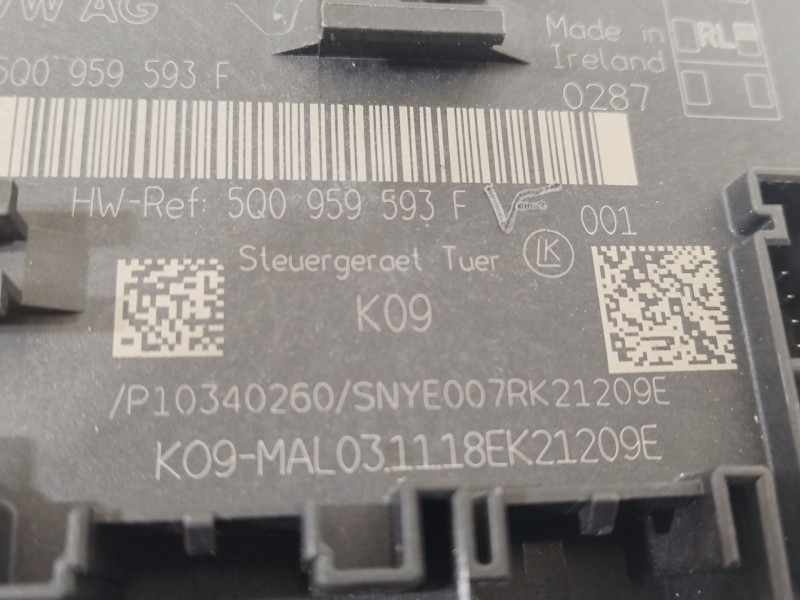 Recambio de modulo confort para audi q2 (gab, gag) 35 tfsi referencia OEM IAM 5Q0959593  