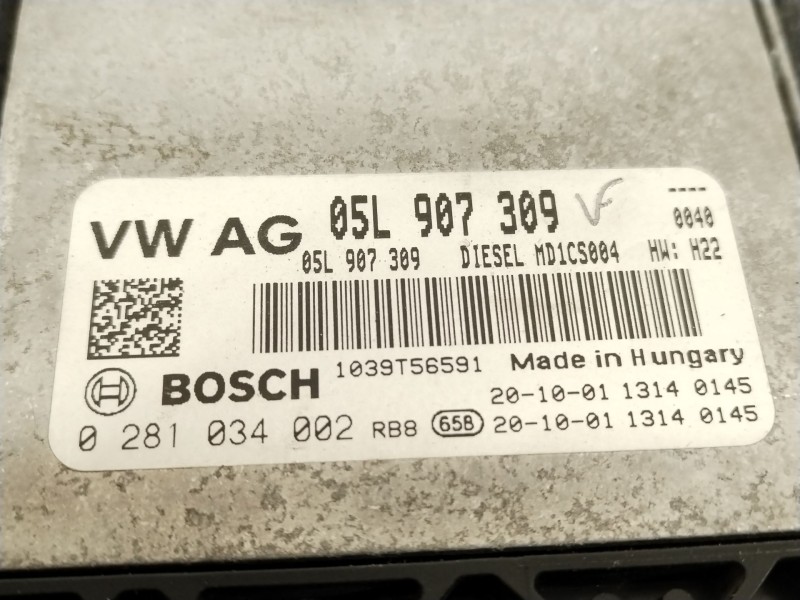 Recambio de centralita motor uce para audi q5 (fyb, fyg) 2.0 tdi referencia OEM IAM 05L907309 0281034002 