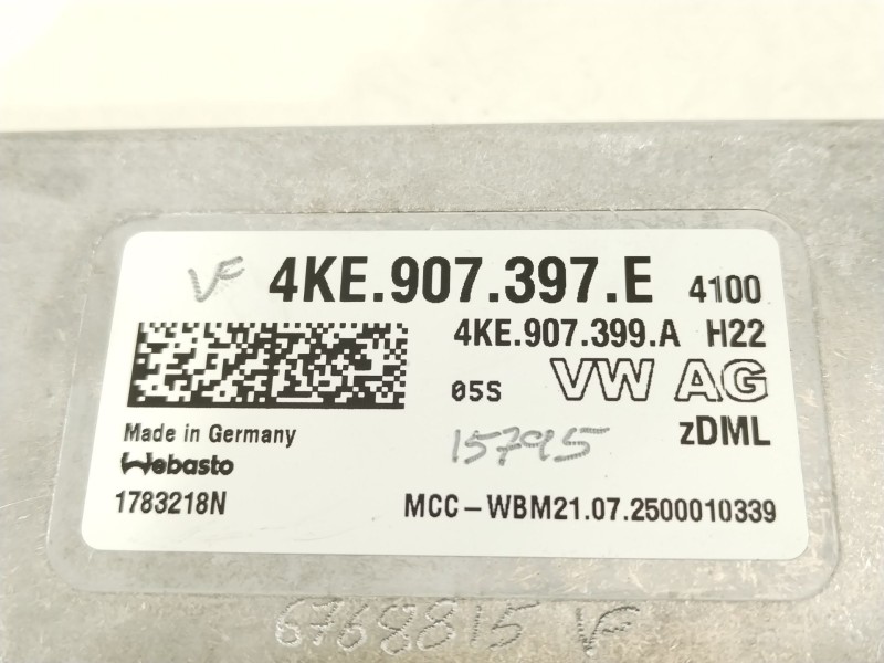 Recambio de modulo electronico para cupra leon (kl1, ku1, kug) 2.0 tsi referencia OEM IAM 4KE907397E 4KE907399A 