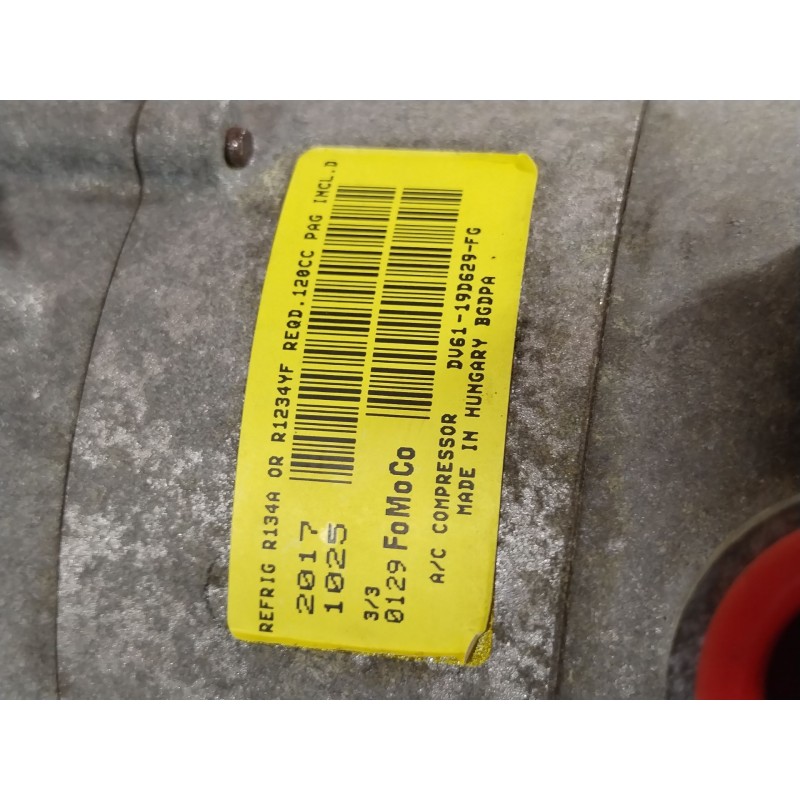 Recambio de compresor aire acondicionado para ford focus iv (hn) 1.0 ecoboost referencia OEM IAM DV6119D629FG  
