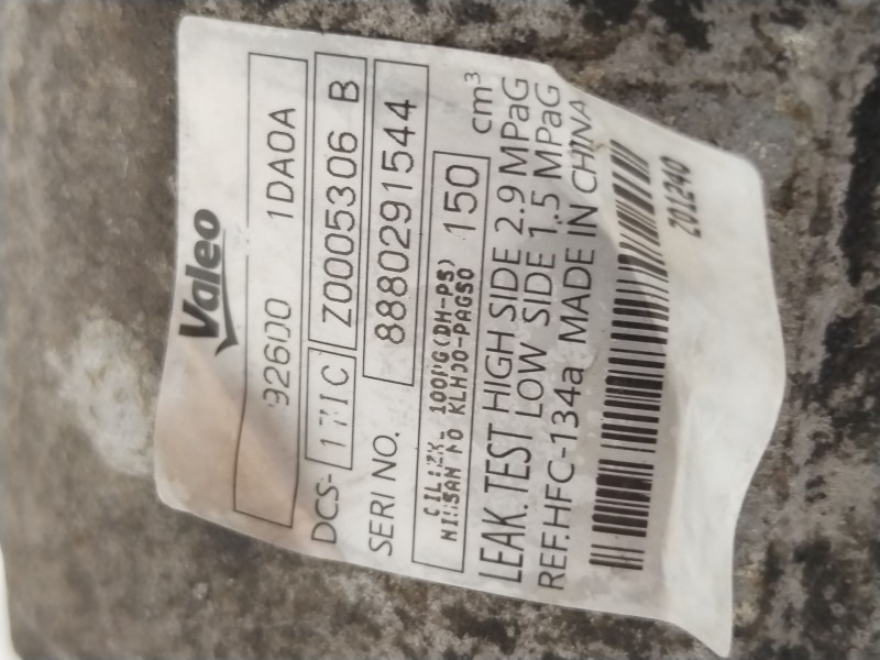Recambio de compresor aire acondicionado para nissan x-trail (t31) le referencia OEM IAM 926001DA0A DCS171CZ0005306B 