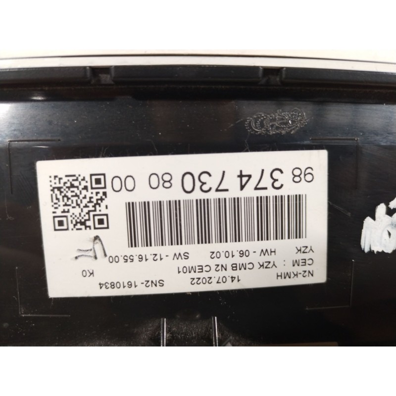 Recambio de cuadro instrumentos para citroën jumpy iii furgoneta (v_) 1.5 bluehdi 120 referencia OEM IAM 9837473080  