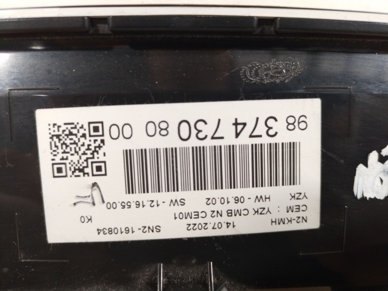 Recambio de cuadro instrumentos para citroën jumpy iii furgoneta (v_) 1.5 bluehdi 120 referencia OEM IAM 9837473080  