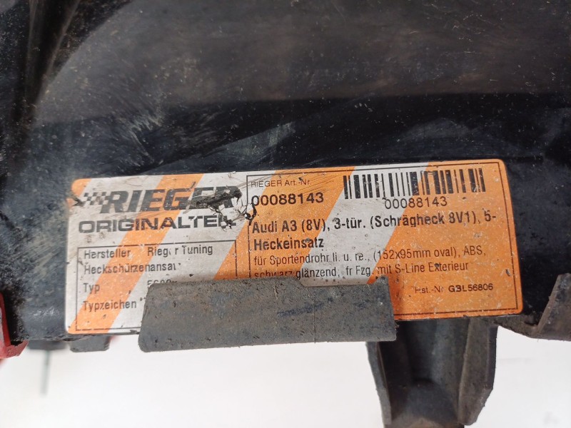 Recambio de paragolpes trasero para audi a3 sportback (8va, 8vf) s3 quattro referencia OEM IAM 8V4807511C  