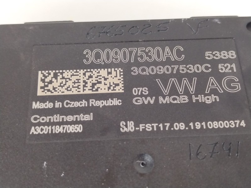 Recambio de modulo electronico para audi a1 sportback (gba) 30 tfsi referencia OEM IAM 3Q0907530AC  