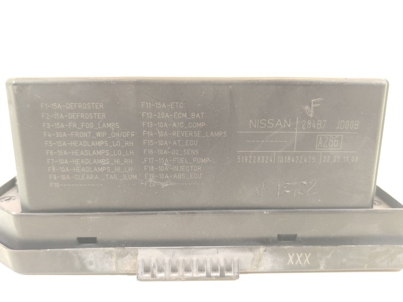 Recambio de caja reles / fusibles para nissan qashqai i (j10, nj10) 2.0 referencia OEM IAM 284B7JD00B  