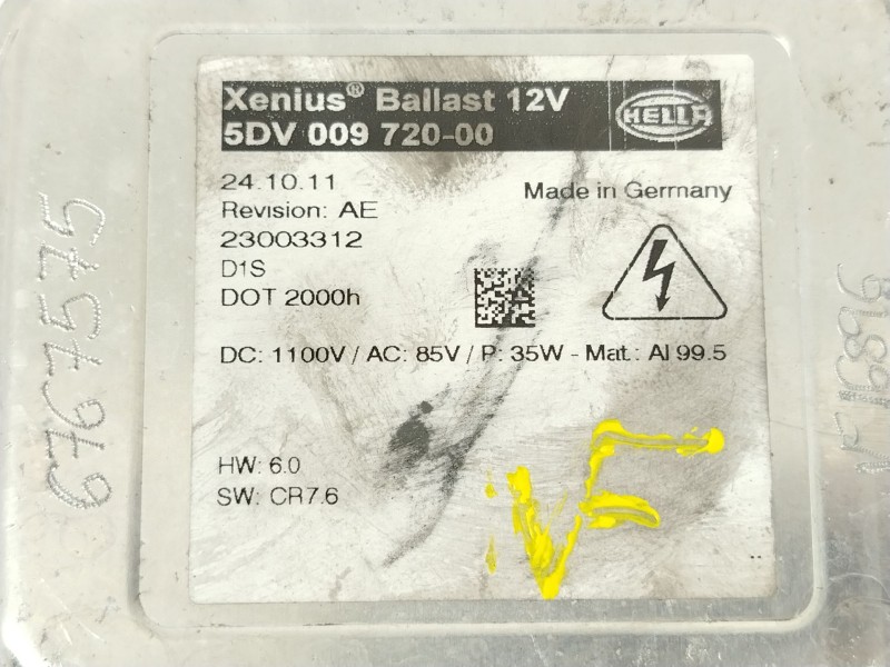 Recambio de centralita faros xenon para opel astra j (p10) 1.7 cdti (68) referencia OEM IAM 5DV009720  