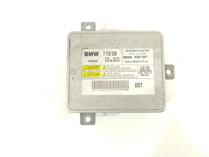 Recambio de centralita faros xenon para bmw 3 touring (e91) 320 d referencia OEM IAM 7172536 W003T19571 