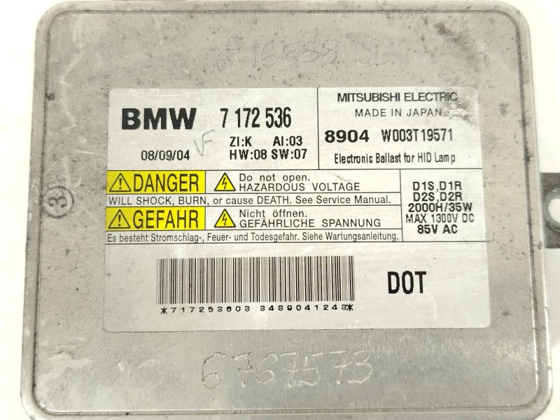 Recambio de centralita faros xenon para bmw 3 touring (e91) 320 d referencia OEM IAM 7172536 W003T19571 