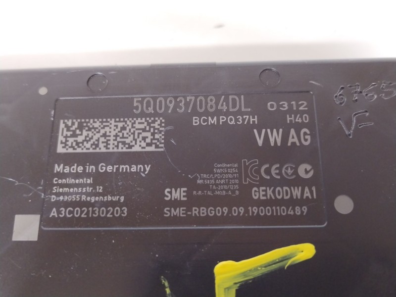 Recambio de modulo electronico para audi a1 sportback (gba) 30 tfsi referencia OEM IAM 5Q0937084D  