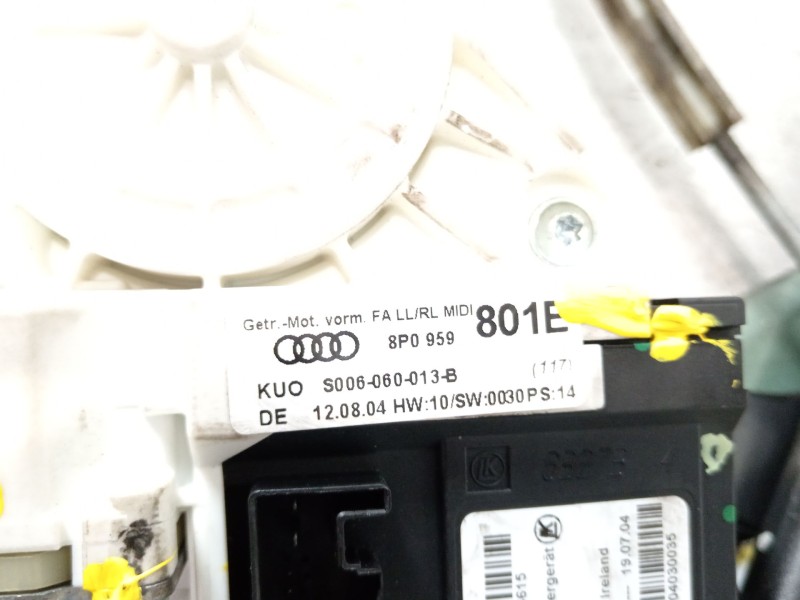 Recambio de elevalunas delantero izquierdo para audi a3 (8p1) 1.9 tdi referencia OEM IAM 8P3837461C 8P0959801E 