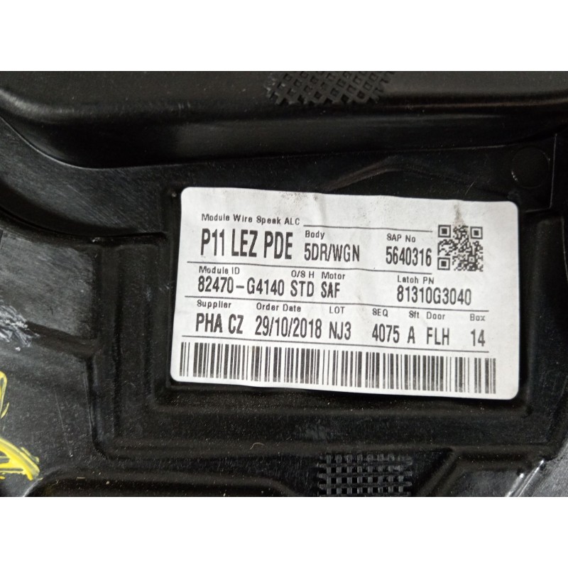 Recambio de elevalunas delantero izquierdo para hyundai i30 (pde, pd, pden) 1.6 crdi referencia OEM IAM 82470G4140 82450G4010 