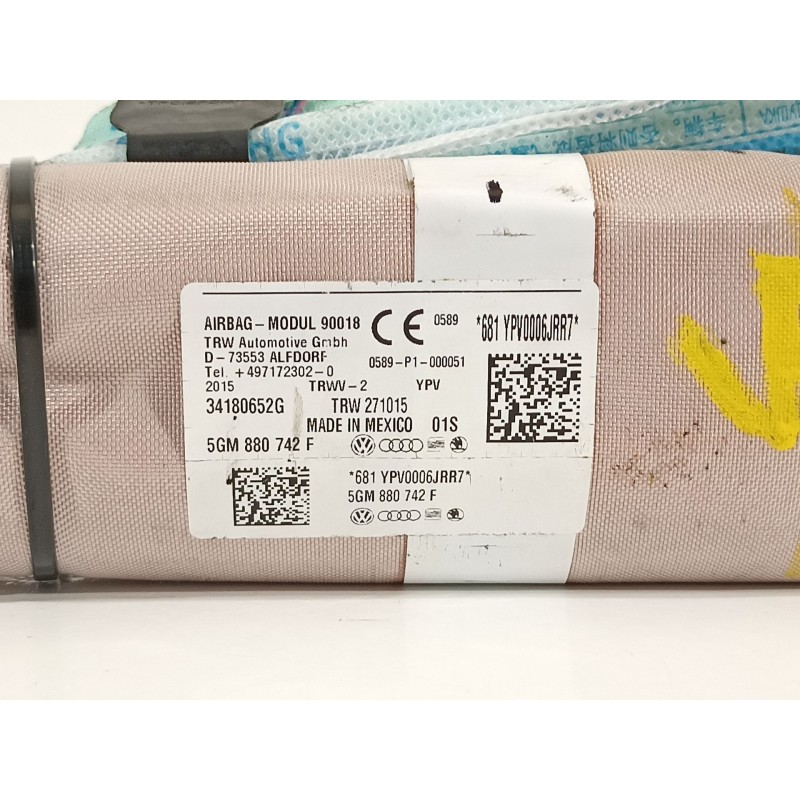 Recambio de airbag cortina delantero derecho para volkswagen golf vii lim. gte referencia OEM IAM 5gm880742f  