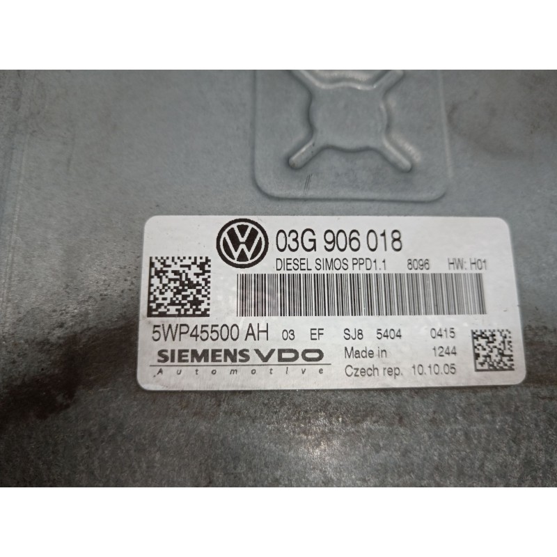 Recambio de centralita motor uce para volkswagen passat b6 (3c2) 2.0 tdi referencia OEM IAM 03G906018 5WP45500AH 