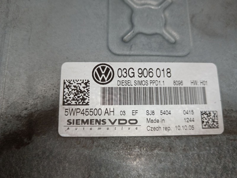 Recambio de centralita motor uce para volkswagen passat b6 (3c2) 2.0 tdi referencia OEM IAM 03G906018 5WP45500AH 