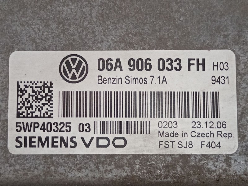 Recambio de centralita motor uce para seat altea (5p1) 1.6 referencia OEM IAM 06A906033FH 5WP4032503 