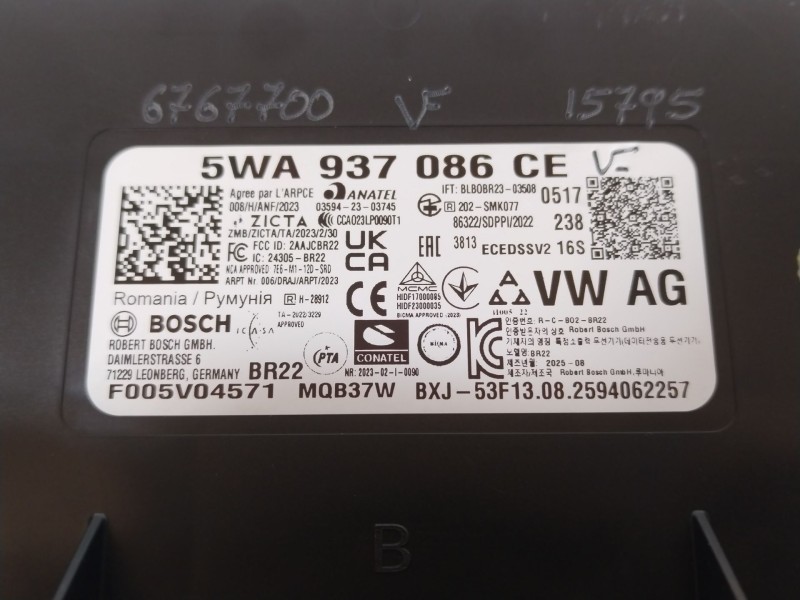 Recambio de modulo electronico para cupra leon (kl1, ku1, kug) 2.0 tsi referencia OEM IAM 5WA937086CE  