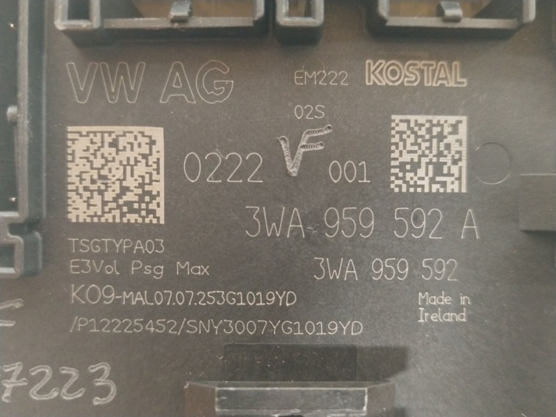 Recambio de modulo electronico para cupra leon (kl1, ku1, kug) 2.0 tsi referencia OEM IAM 3WA959592A 3WA959592 