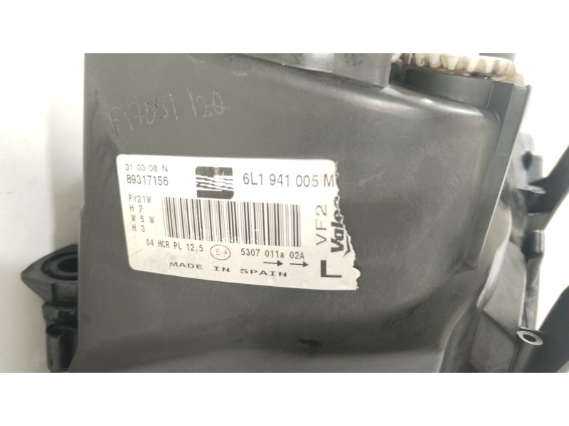 Recambio de faro izquierdo para seat ibiza iii (6l1) 1.9 tdi referencia OEM IAM 6L1941005M 89317156 