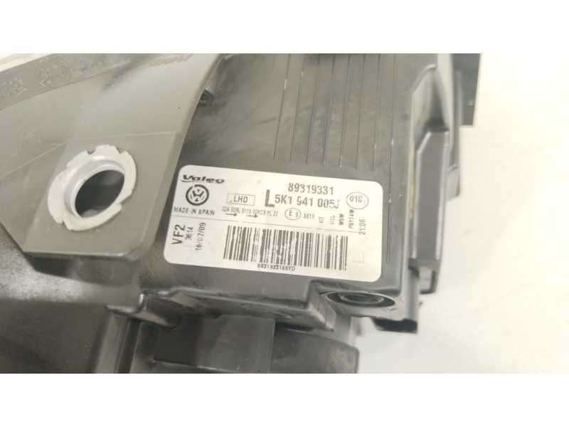 Recambio de faro izquierdo para volkswagen golf vi (5k1) 1.6 tdi referencia OEM IAM 5K1941005J 89319331 