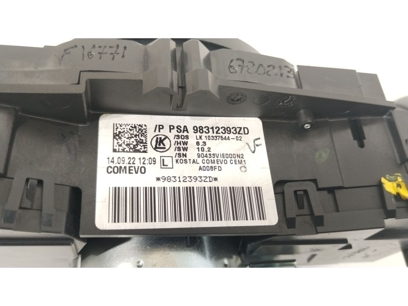 Recambio de mando luces para citroën jumpy iii furgoneta (v_) 1.5 bluehdi 120 referencia OEM IAM 98312393ZD  