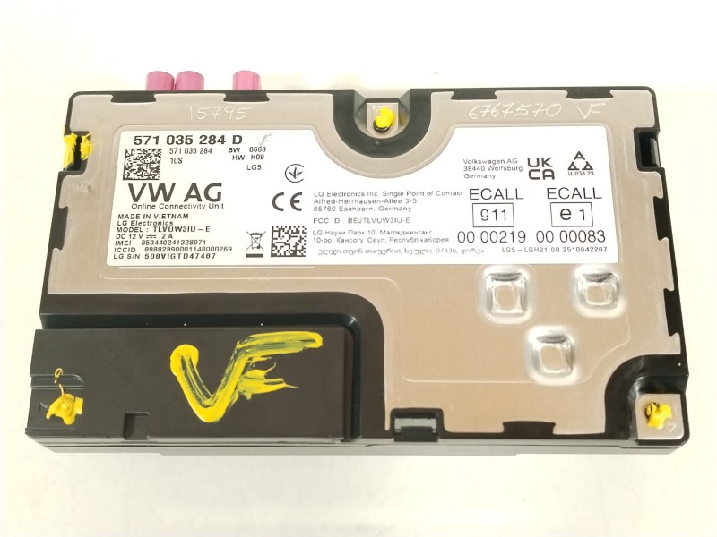 Recambio de modulo electronico para cupra leon (kl1, ku1, kug) 2.0 tsi referencia OEM IAM 571035284D 571035284 
