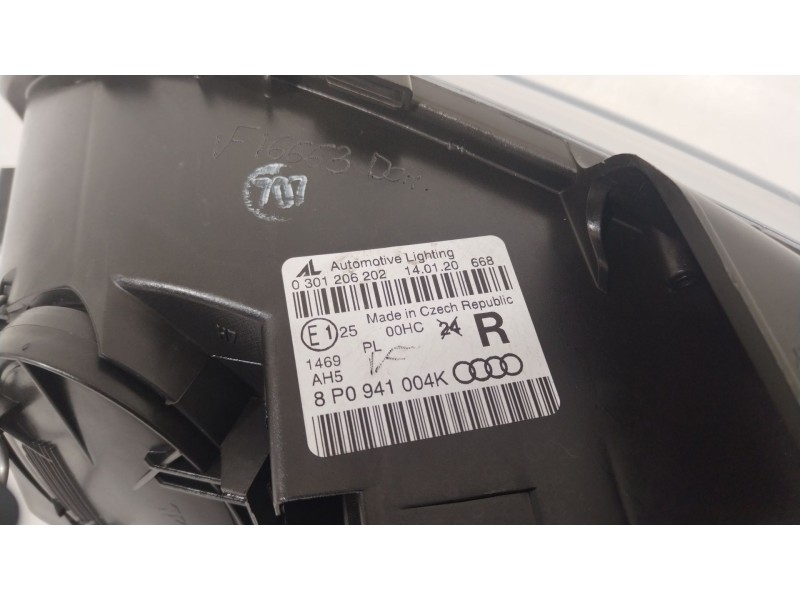 Recambio de faro derecho para audi a3 (8p1) 1.9 tdi referencia OEM IAM 8P0941004K 0301206202 