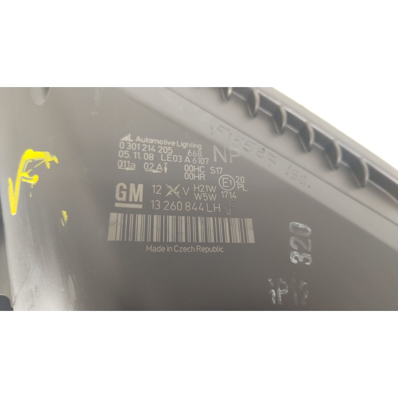 Recambio de faro izquierdo para opel zafira / zafira family b (a05) 1.8 (m75) referencia OEM IAM 13260844 0301214205 