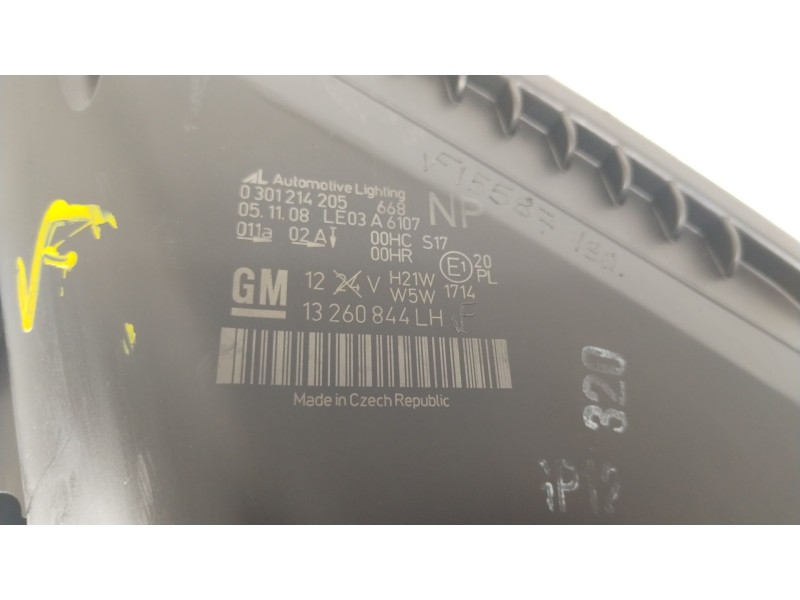 Recambio de faro izquierdo para opel zafira / zafira family b (a05) 1.8 (m75) referencia OEM IAM 13260844 0301214205 