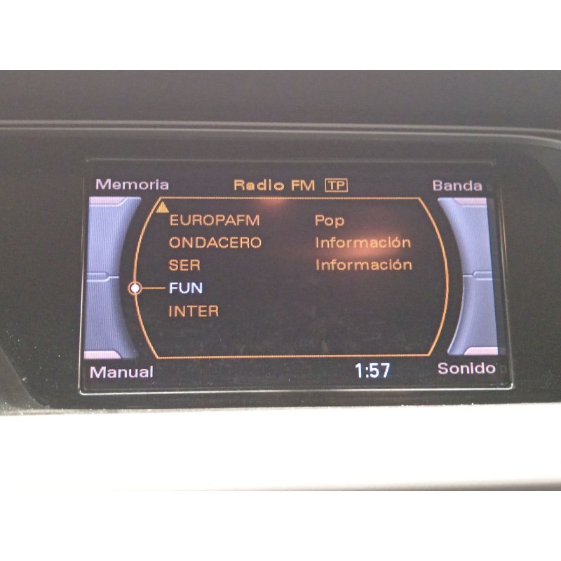 Recambio de pantalla multifuncion para audi a4 b8 avant (8k5) 2.0 tdi referencia OEM IAM 8T0919603E  