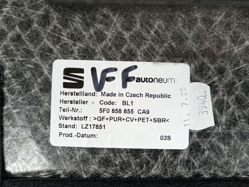 Recambio de bandeja trasera para cupra leon (kl1, ku1, kug) 2.0 tsi referencia OEM IAM 5F0858855  