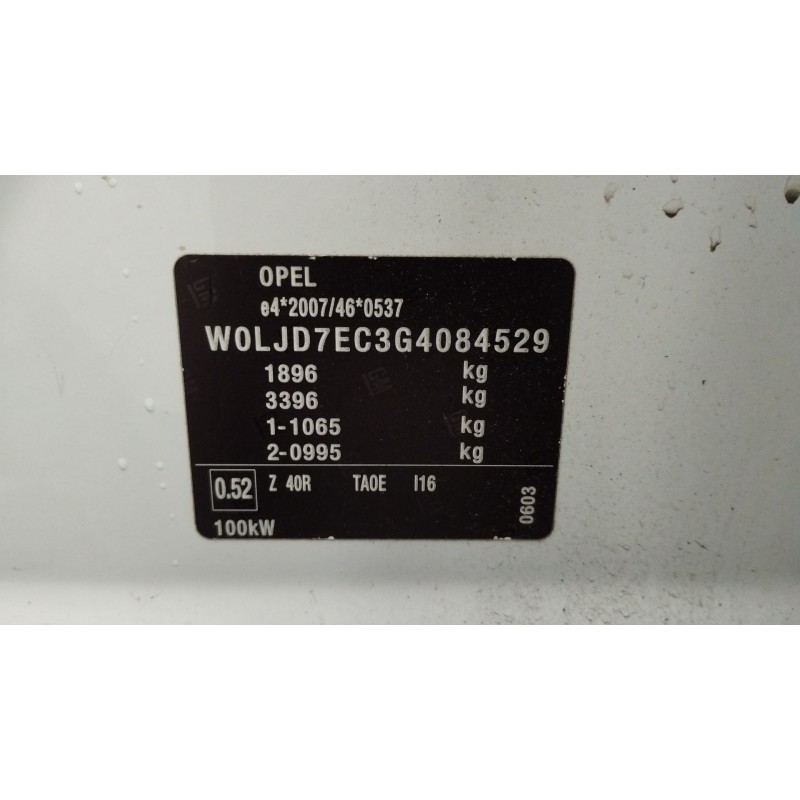 Recambio de motor completo para opel mokka / mokka x (j13) 1.6 cdti (_76) referencia OEM IAM B16DTH  