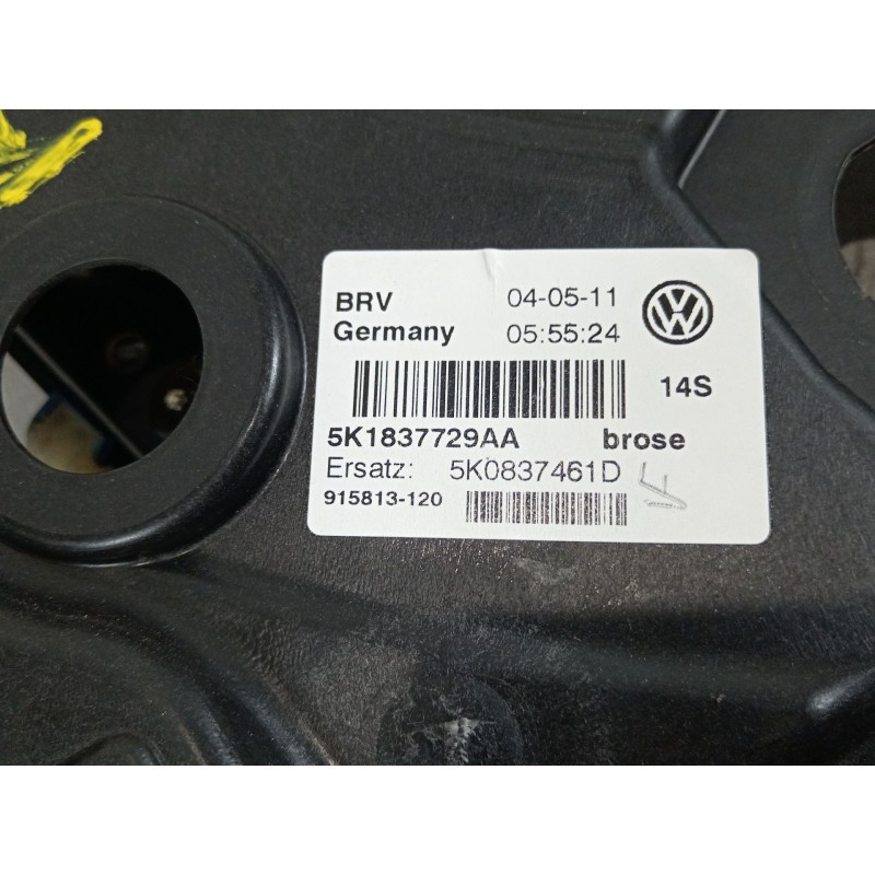 Recambio de elevalunas delantero izquierdo para volkswagen golf vi (5k1) 2.0 tdi referencia OEM IAM 5K0837461D 5K1837729AA 5K095
