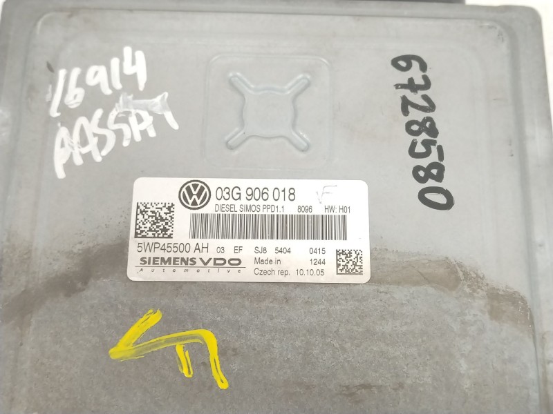 Recambio de centralita motor uce para volkswagen passat b6 (3c2) 2.0 tdi referencia OEM IAM 03G906018 5WP45500AH 
