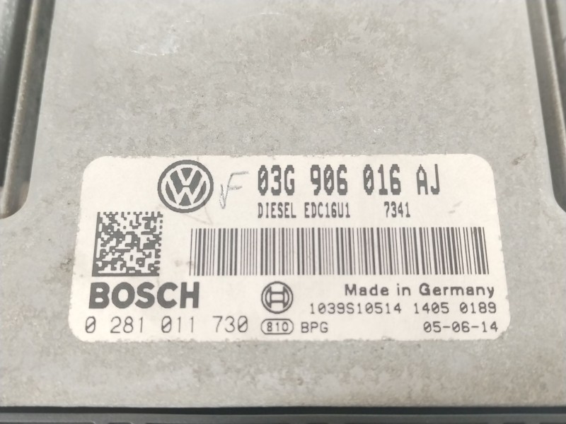 Recambio de centralita motor uce para seat leon (1p1) 2.0 tdi 16v referencia OEM IAM 03G906016AJ 0281011730 