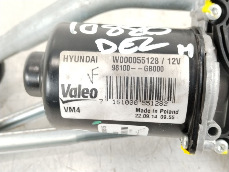 Recambio de motor limpia delantero para hyundai i20 go! brasil referencia OEM IAM 98100GB000 98100C8000 W000055128