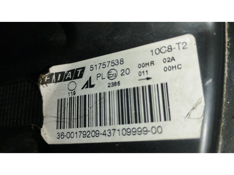Recambio de faro izquierdo para fiat bravo ii (198_) 1.9 d multijet (198axb1a) referencia OEM IAM 51757538  