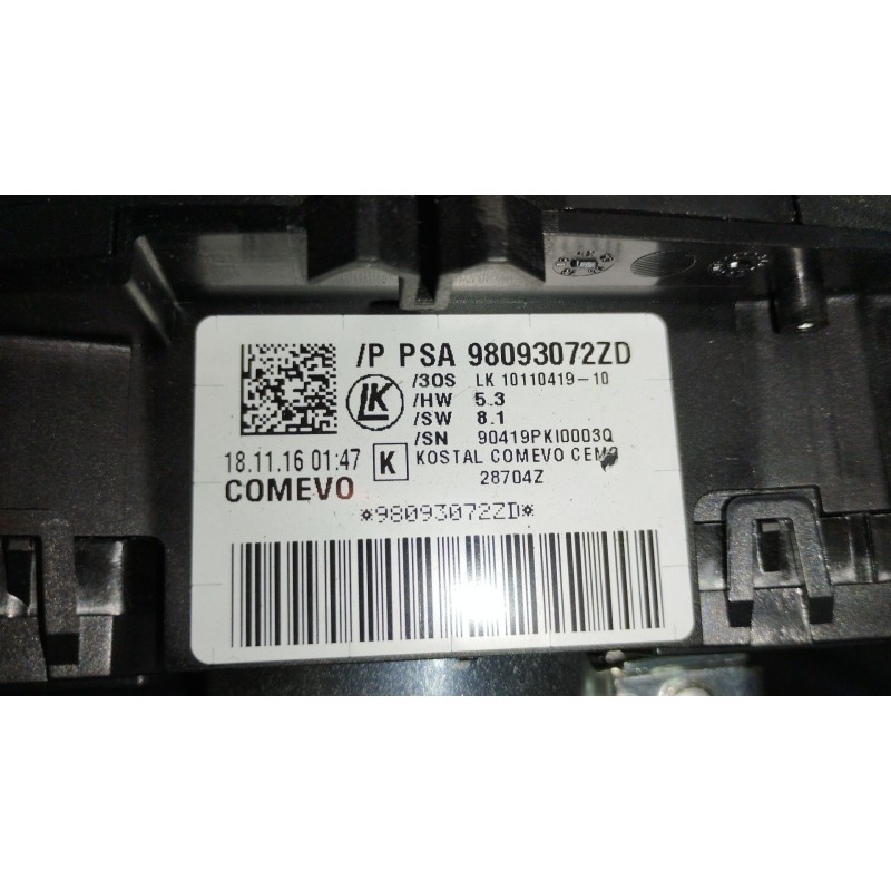 Recambio de mando luces para citroën jumpy iii furgoneta (v_) 1.6 bluehdi 95 referencia OEM IAM 98093072ZD  