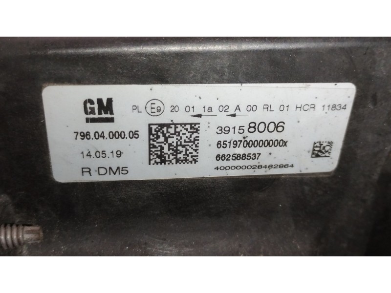Recambio de faro derecho para opel astra k (b16) 1.6 cdti (68) referencia OEM IAM 39158006 662588537 