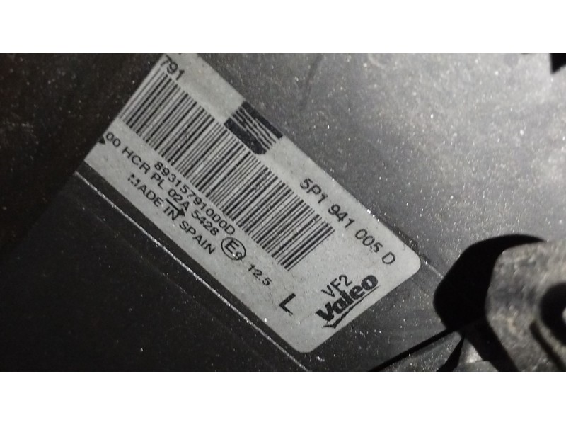 Recambio de faro izquierdo para seat altea (5p1) 2.0 tdi 16v referencia OEM IAM 5P1941005D 9315791 