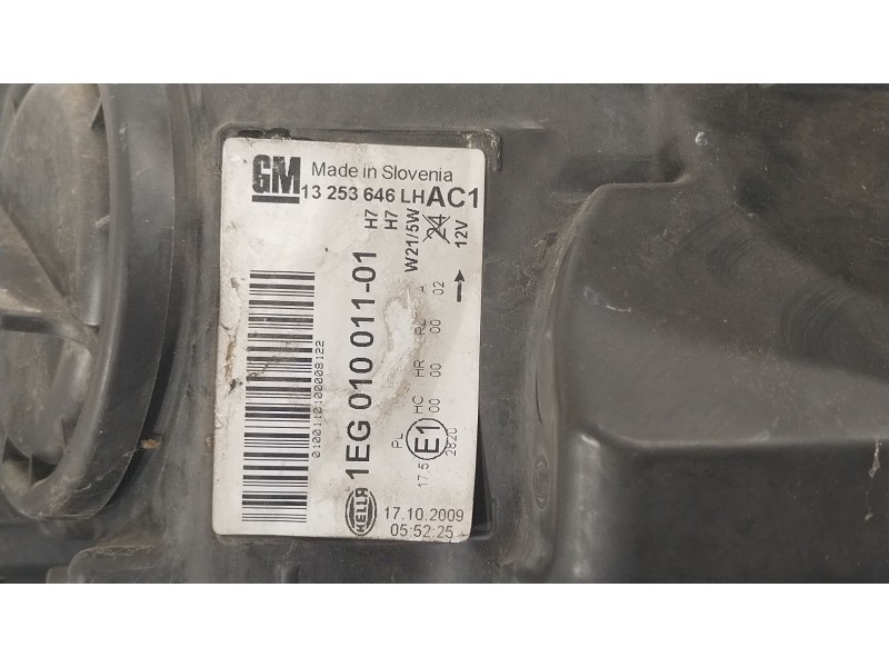 Recambio de faro izquierdo para opel astra j (p10) 1.7 cdti (68) referencia OEM IAM 13253646 1EG01001101 