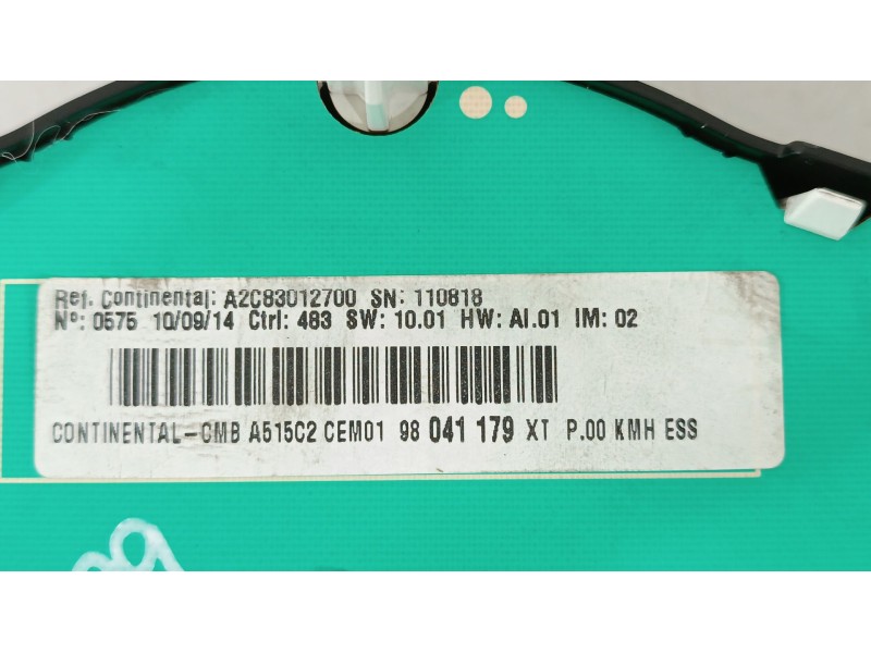 Recambio de cuadro instrumentos para citroën c3 ii (sc_) 1.0 vti 68 referencia OEM IAM 98041179XT A2C83012700 