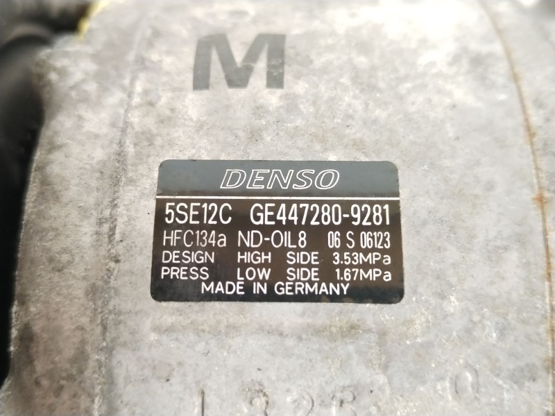 Recambio de compresor aire acondicionado para toyota auris active referencia OEM IAM 4472809281 5SE12C GE4472809281
