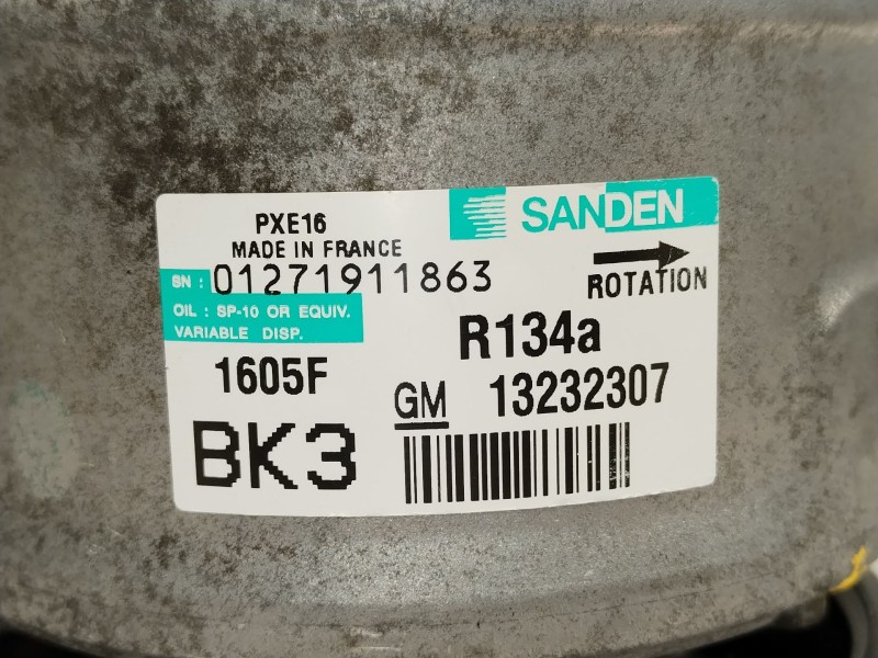 Recambio de compresor aire acondicionado para opel insignia berlina cosmo referencia OEM IAM 13232307 PXE16 