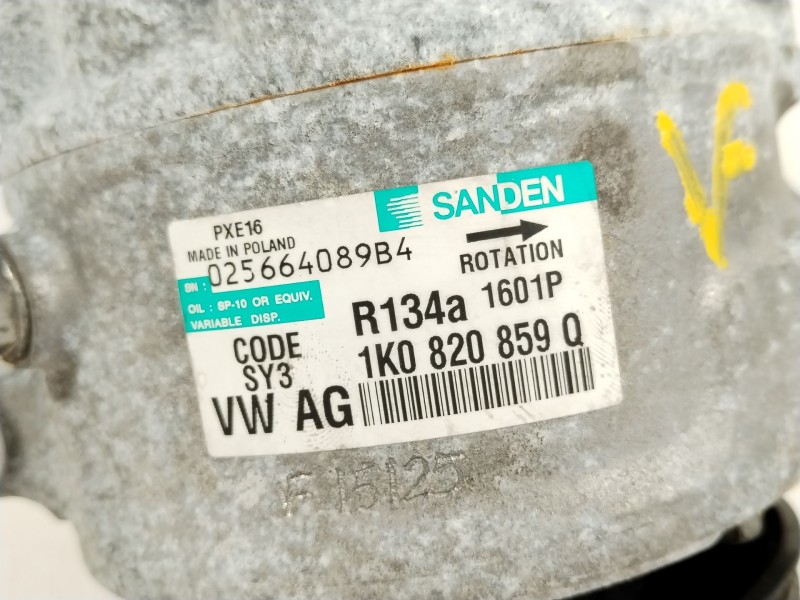 Recambio de compresor aire acondicionado para seat leon (1p1) 2.0 tdi 16v referencia OEM IAM 1K0820859Q PXE16 