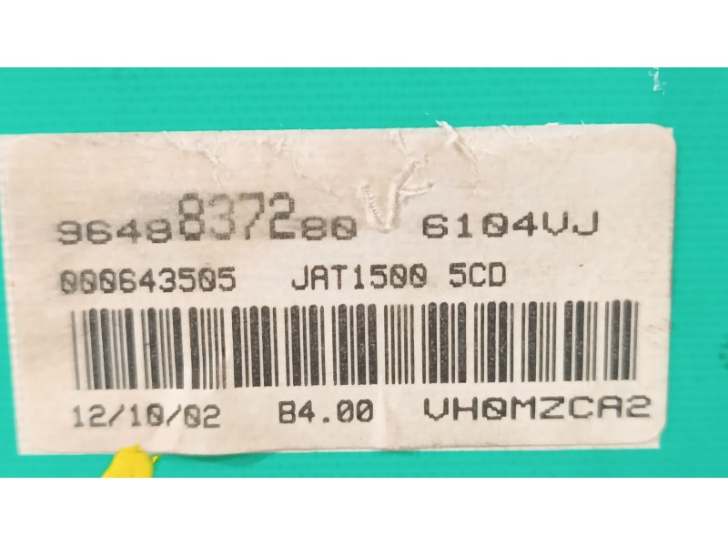 Recambio de cuadro instrumentos para peugeot 206 hatchback (2a/c) 1.1 i referencia OEM IAM 6104VJ 9648837280 