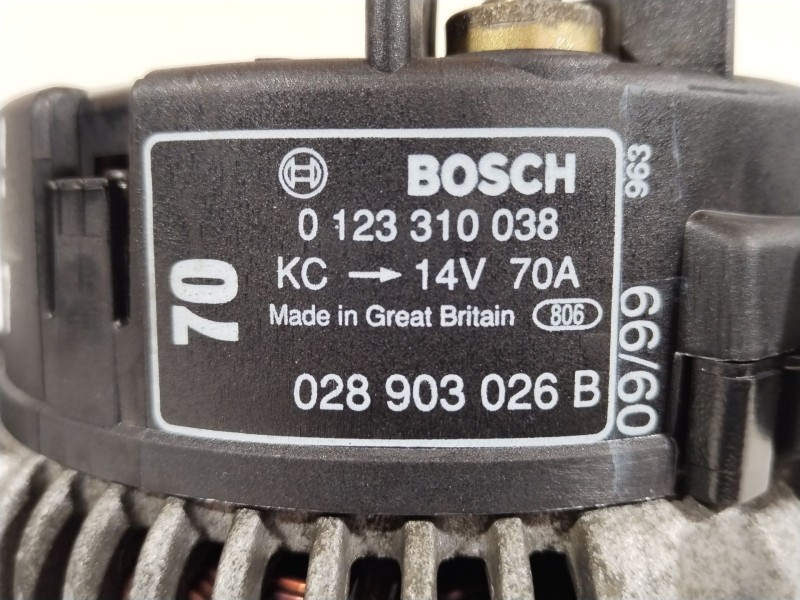 Recambio de alternador para volkswagen lupo i (6x1, 6e1) 1.7 sdi referencia OEM IAM 028903026B 0123310038 