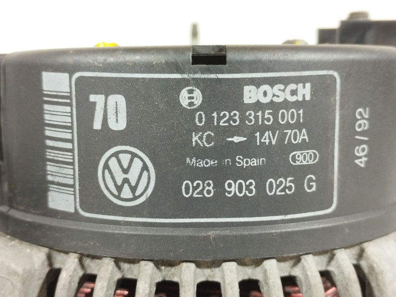 Recambio de alternador para volkswagen golf iii (1h1) 2.0 referencia OEM IAM 028903025G 0123315001 