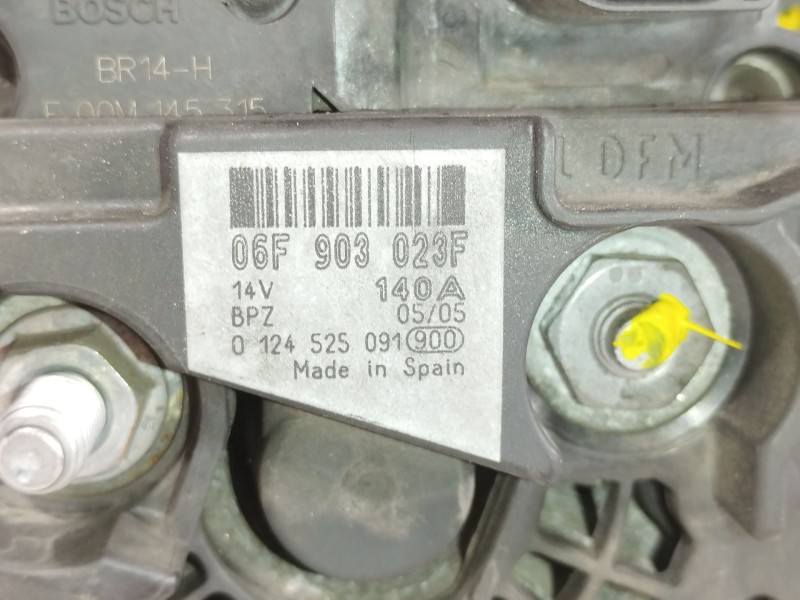 Recambio de alternador para volkswagen touran (1t1, 1t2) 1.9 tdi referencia OEM IAM 06F903023F 0124525091 