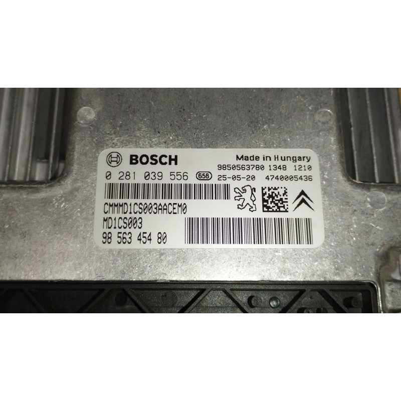Recambio de centralita motor uce para peugeot rifter 1.5 bluehdi 100 referencia OEM IAM 9856345480 9850563780 0281039556
